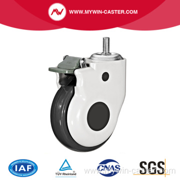 Threaded Stem Swivel TPR Medical Caster